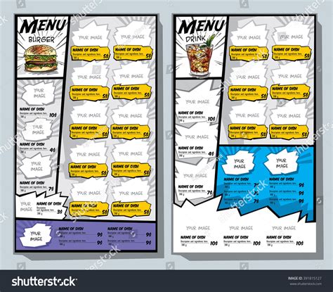 Comics Menu .